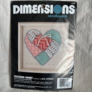 Dimensions Needlepoint Kit - Textured Heart designed by Toni Schlitzer